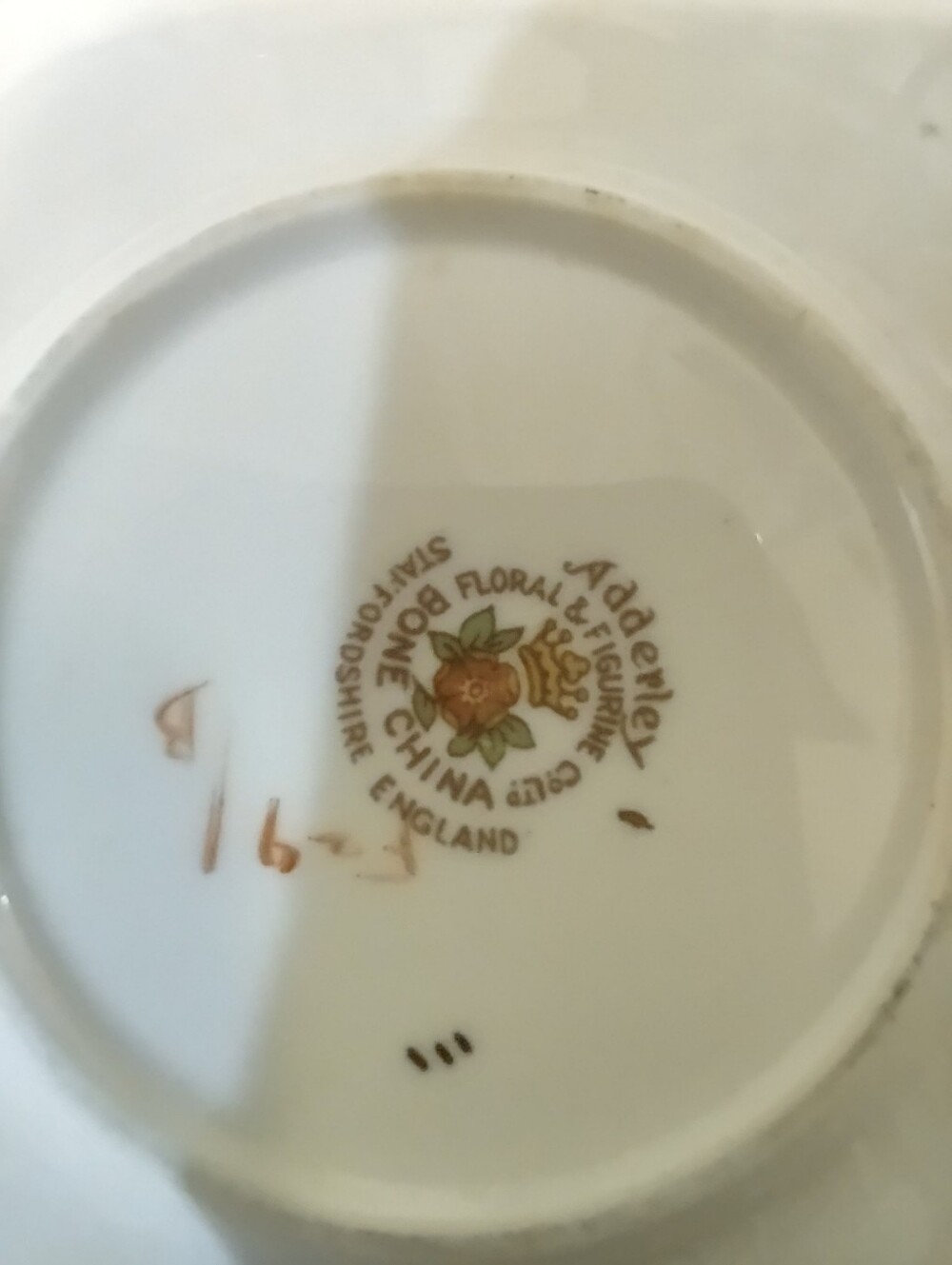 VTG Adderley Strafford England Porcelain Teacup Saucer Pink Rose with Gold Trim - Picture 6 of 15